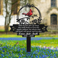 Those We Love Don't Go Away Grave Marker Remembrance Gift - Personalized Garden Stake